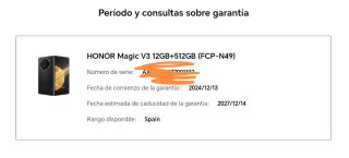 Honor Magic V3 Negro