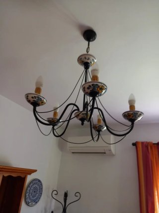 Lámpara de techo cerámica y metal
