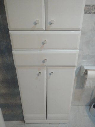 Armario de baño blanco 165x50x25
