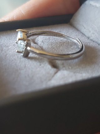 Anillo lazo aguamarinas plata