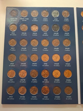 Album Monedas Lincoln Cents 1939-2017 y 2025D