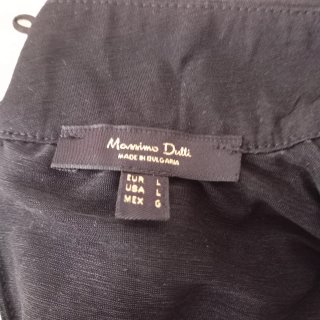 Top plisado Massimo Dutti negro