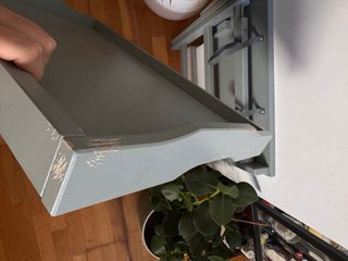 Tavolo/vassoio pieghevole IKEA MARYD blu grigiastro