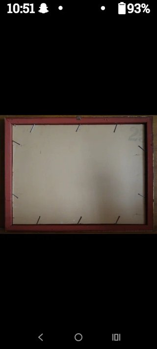 Vecchio quadro dipinto ad olio.Fienga