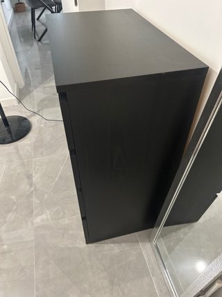 Cómoda de dormitorio negra