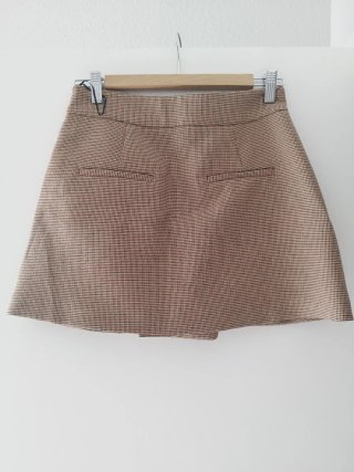 Falda mini Zara Talla S, cuadritos