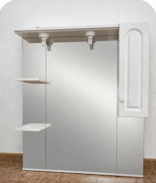 Espejo de baño con armario y luces