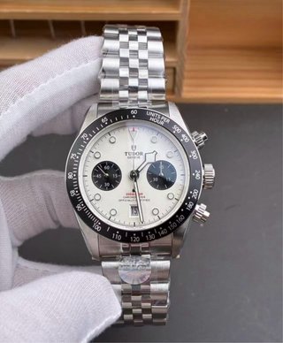 Tudor Cronógrafo Plata/Blanco