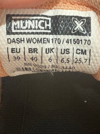 Zapatillas Munich mujer rosa y amarillo talla 39