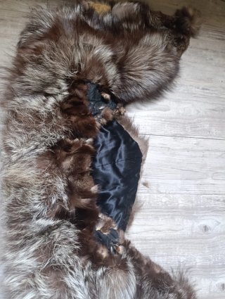 Estola Piel Zorro Plateado