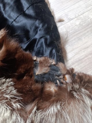 Estola Piel Zorro Plateado