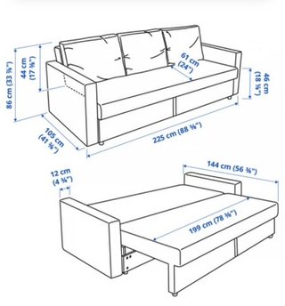 Sofá Cama IKEA FRIHETEN Naranja