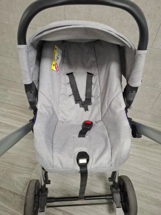 Cochecito de bebé 3 piezas gris