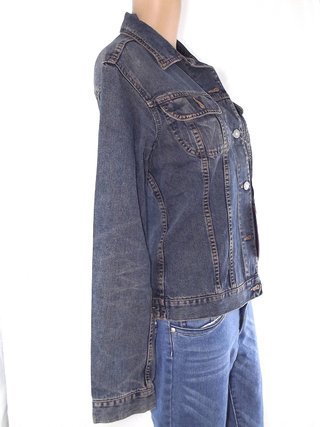 Sisley Giacca Jeans Donna S Blu Denim Casual