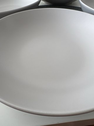 6 Platos Hondos IKEA Beige Cerámica