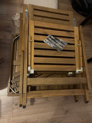 2 Sillas y 1 Mesa Ikea Madera Nämmaro