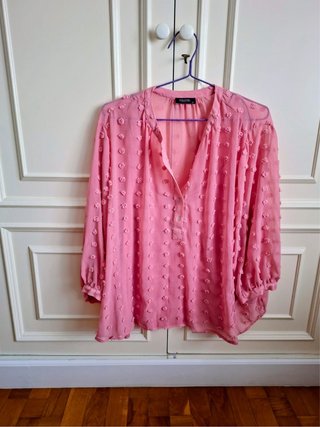 Blusa plumeti rosa sin estrenar Talla XL