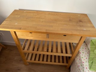Carrito cocina madera abedul IKEA 100x43 cm