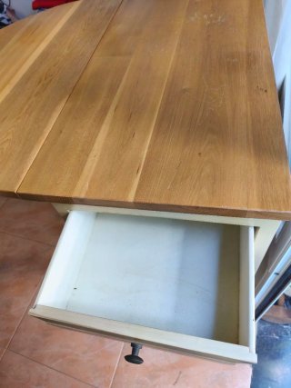 Mesa auxiliar madera maciza plegable