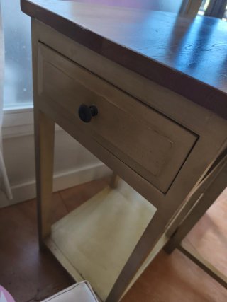 Mesa auxiliar madera maciza plegable