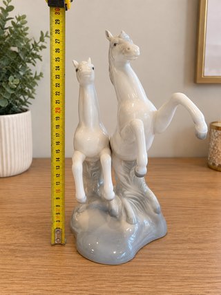 Escultura Miquel Requena - Pareja Caballos Porcela