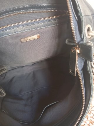 Bolso Uterque Piel Azul marino, casi negro y Marró