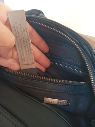 Bolso Uterque Piel Azul marino, casi negro y Marró