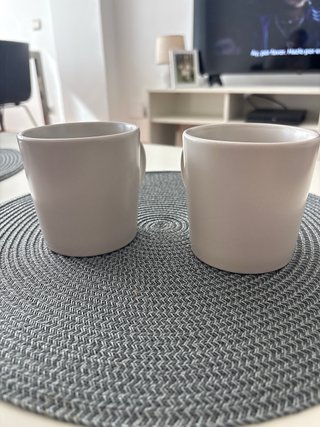 2 Tazas IKEA Gris Claro