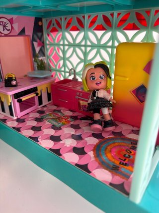 Kookyloos Casa con Muebles. Caravana con el coche.