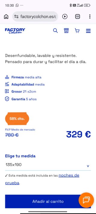 Cama 135x190 con somier y ropa de cama