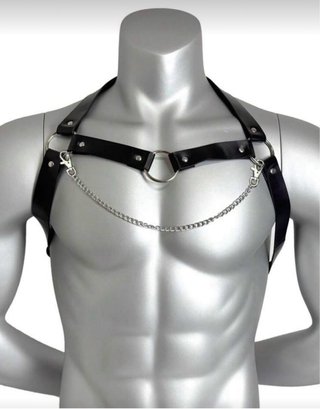 Arnés corporal cuero torso hombre