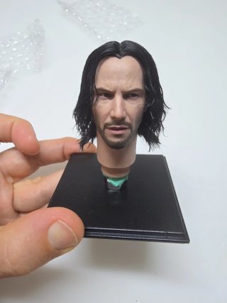 John Wick Hot Toys Cabeza pelo Rooted y PERS
