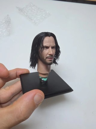 John Wick Hot Toys Cabeza pelo Rooted y PERS