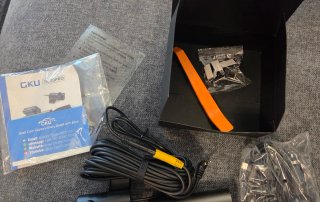 GKU Dashcam Cámara Coche 4K+1080P