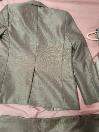 Traje ceremonia niño plateado