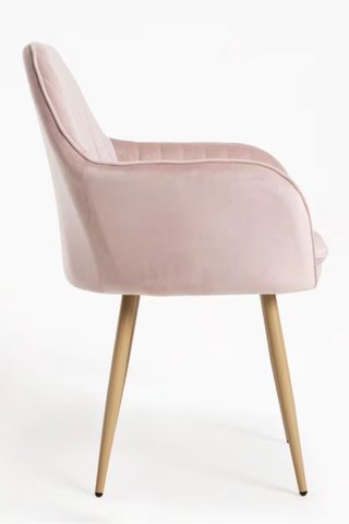 Silla tocador terciopelo rosa