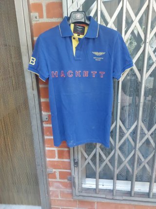 Polo Hackett niño azul y amarillo Talla 15-16