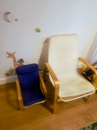 2 Sillas Madera IKEA Adulto + Infantil