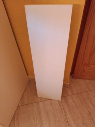 Balda blanca de madera 80x26