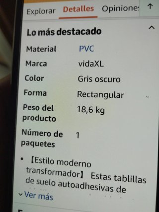 Tablero vidaxl de suelo gris oscuro PVC