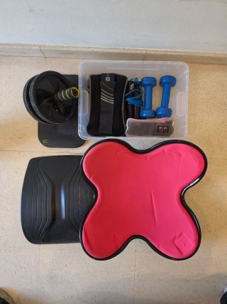 Pack Gimnasio: Mancuernas, Cuerda, Rueda, etc.