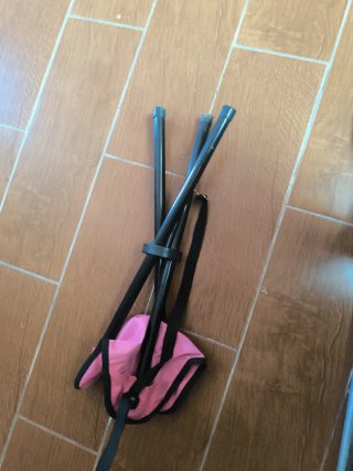 Banquito plegable rosa