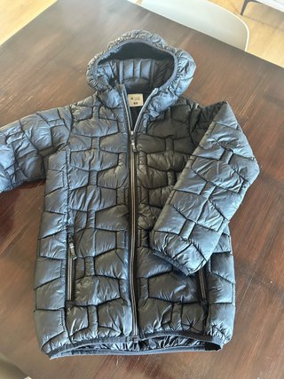Chaqueta infantil acolchada negra 12 años