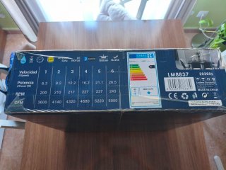 Lámpara Ventilador Techo Mimotec Heer Blanca
