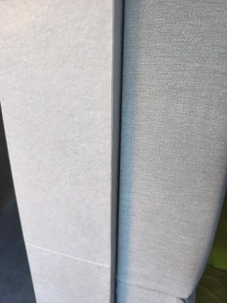 Cabezal cama matrimonio gris tela