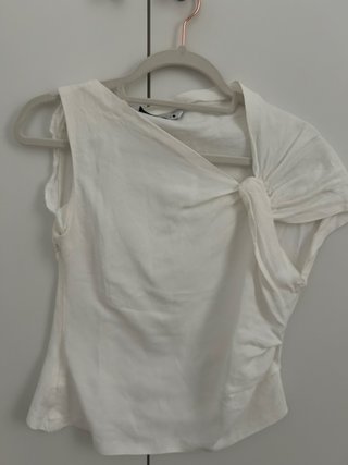 Camisa Zara Lino Blanca