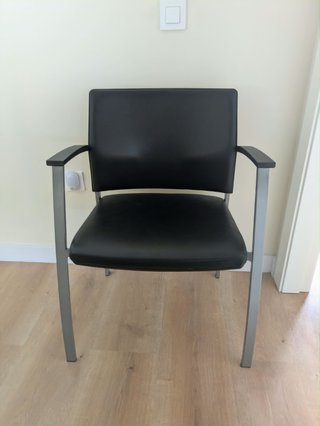 Silla de oficina/escritorio negra y plateada