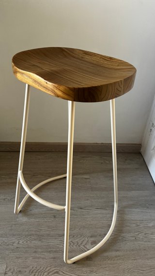 Taburete Alto Mel Northdeco Madera y Metal