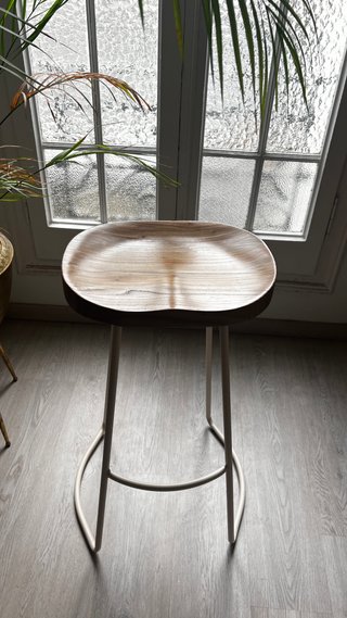 Taburete Alto Mel Northdeco Madera y Metal