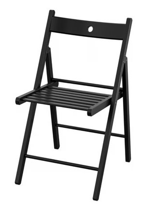 Silla plegable de madera negra